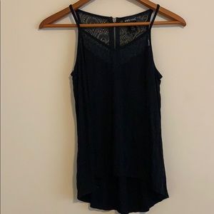 Black lace cami tank top